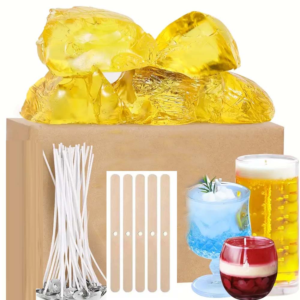 Candle Making Kits - 200g de cera gelatinosa transparente amarela