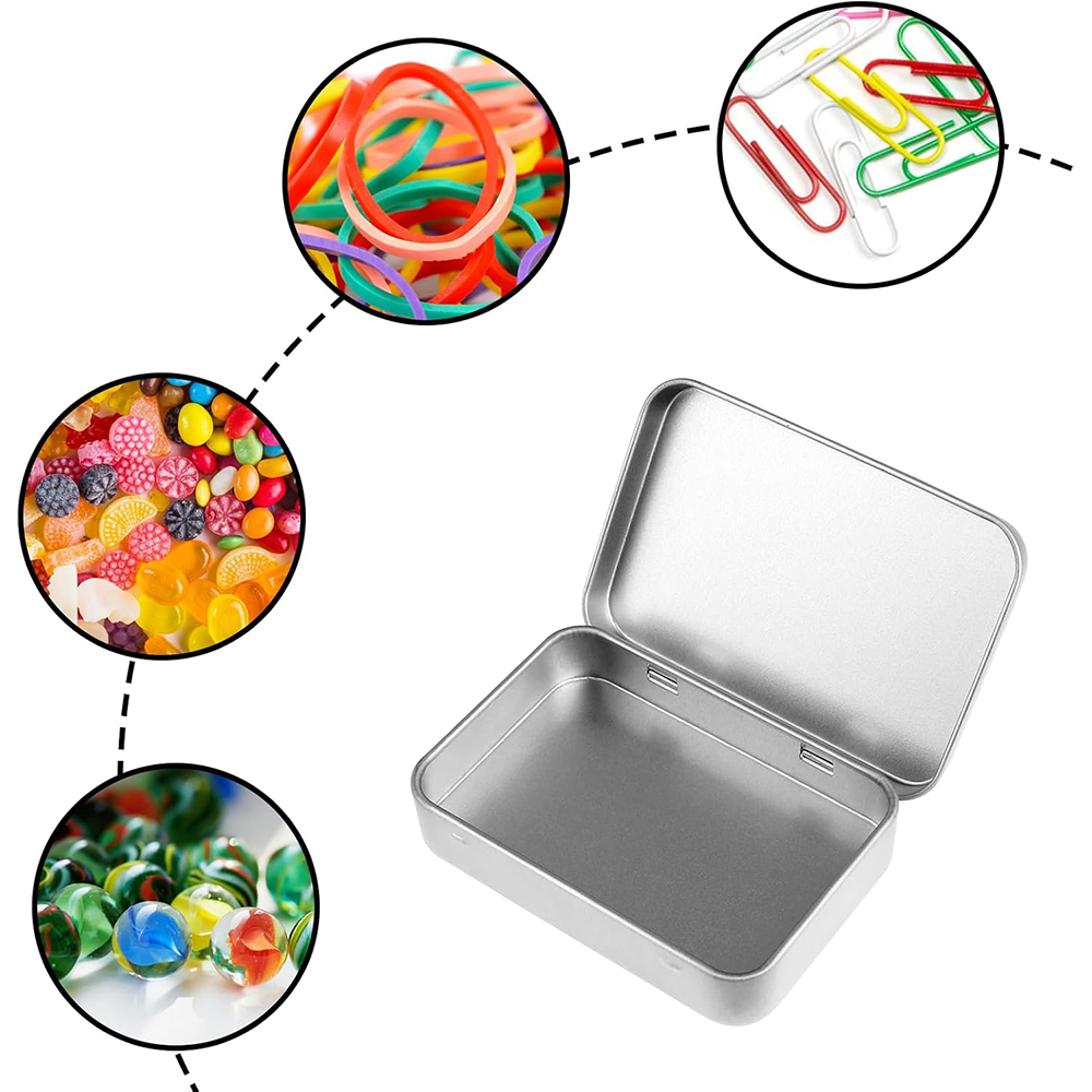 6 pçs metal articulado caixa d - Tin Container Lid avaliação e preço